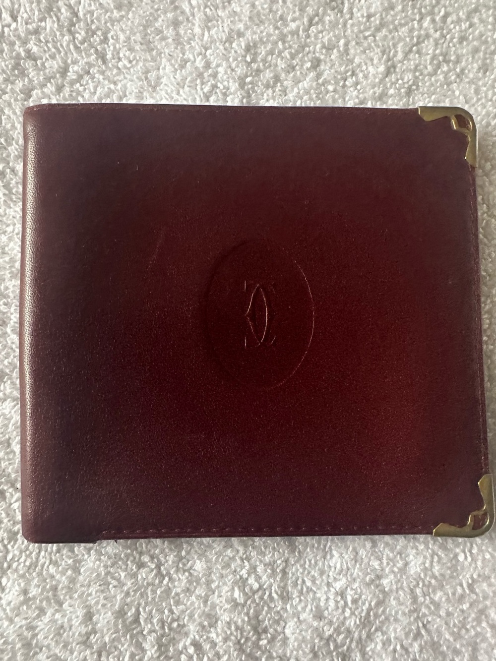 Vintage Cartier Must de Cartier Burgundy Leather Bi-fold Wallet Full Set - Picture 4 of 10